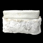 White Fabric Prada Clutch