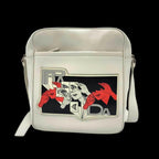 White Fabric Prada Shoulder Bag