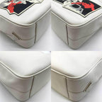 White Fabric Prada Shoulder Bag