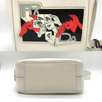 White Fabric Prada Shoulder Bag