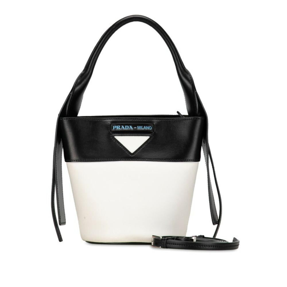 White Leather Prada Handbag