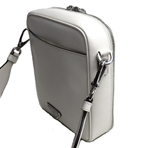 White Leather Prada Shoulder Bag