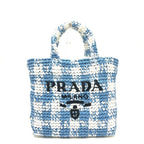 White Raffia Prada Tote