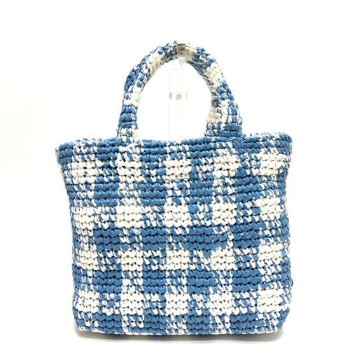 White Raffia Prada Tote