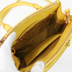 Yellow Fabric Prada Handbag