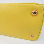 Yellow Fabric Prada Handbag