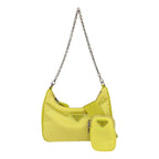 Yellow Nylon Prada Shoulder Bag