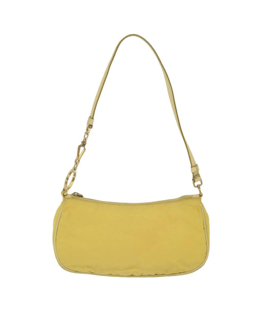Yellow Nylon Prada Shoulder Bag