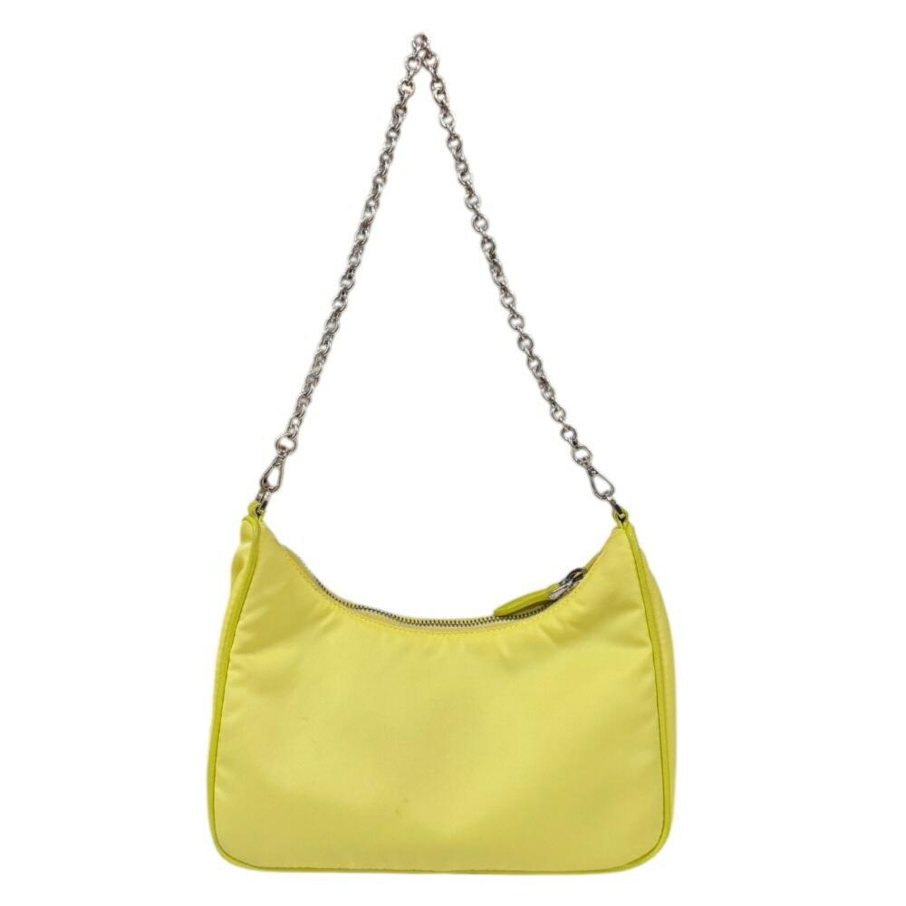 Yellow Nylon Prada Shoulder Bag