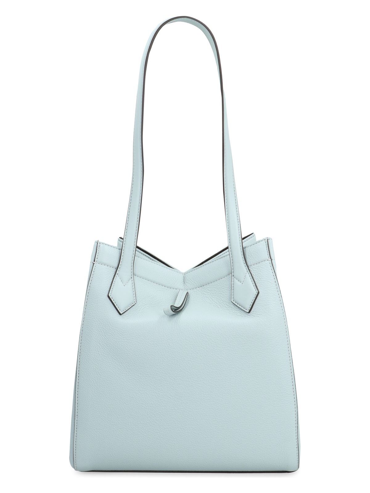 FENDI ORIGAMI PEBBLED LEATHER TOTE