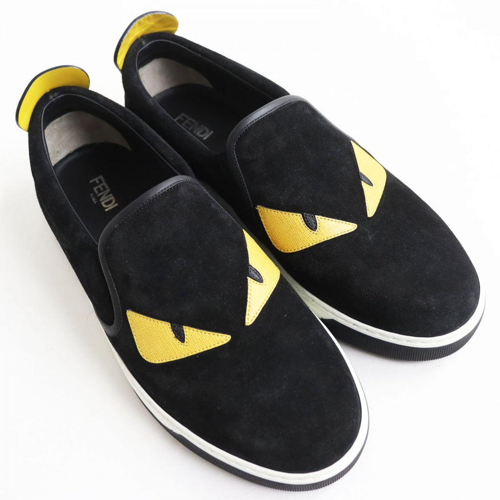Fendi Monster Bugs Eye Suede Leather Sneakers