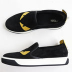 Fendi Monster Bugs Eye Suede Leather Sneakers