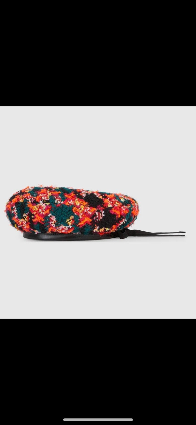 Gucci Tweed Hat Elevation Basq Check Poule Multicolor