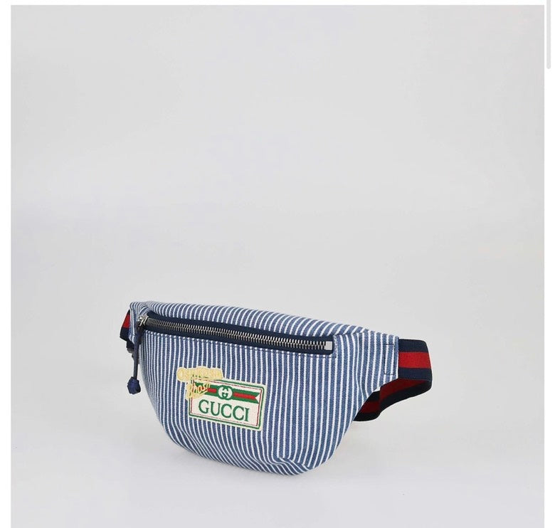 Gucci Oshkosh Bgosh Blue Striped Junior Belt Bag