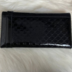 Gucci GG Black Patent Leather Clutch Bag