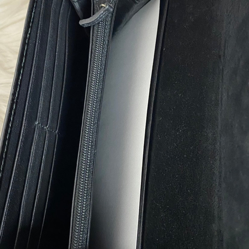 Gucci GG Black Patent Leather Clutch Bag