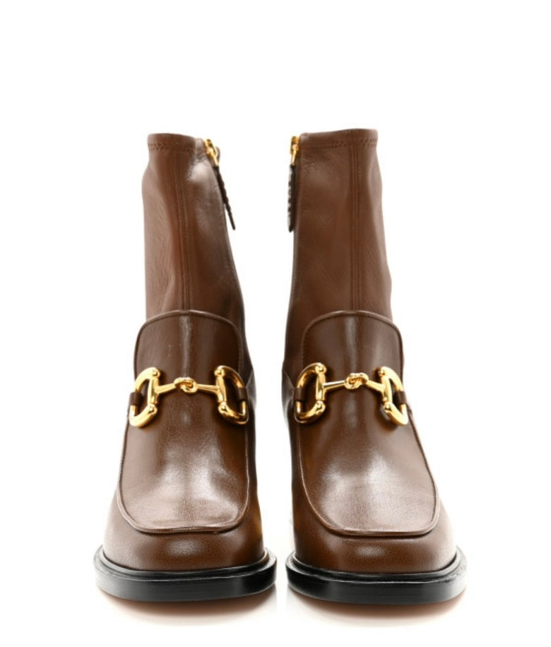 Gucci Brown MID HEEL ANKLE Boots Size 36
