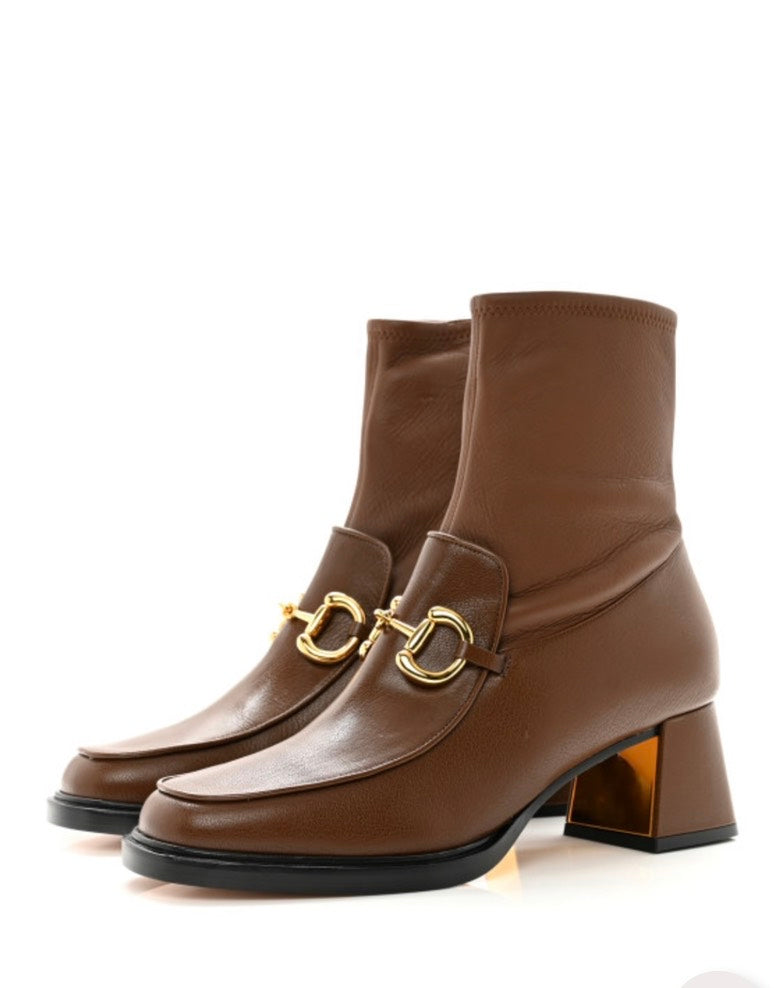 Gucci Brown MID HEEL ANKLE Boots Size 36