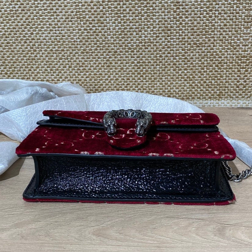 Gucci Red Velvet Dionysus Shoulder Bag