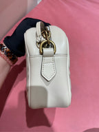 Gucci GG Marmont Camera Bag Medium White Leather Crossbody