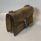 Gucci Dionysus Taupe Suede Shoulder Bag