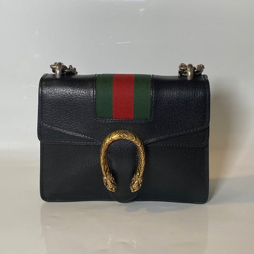 Gucci Dionysus Black Leather Crossbody Bag