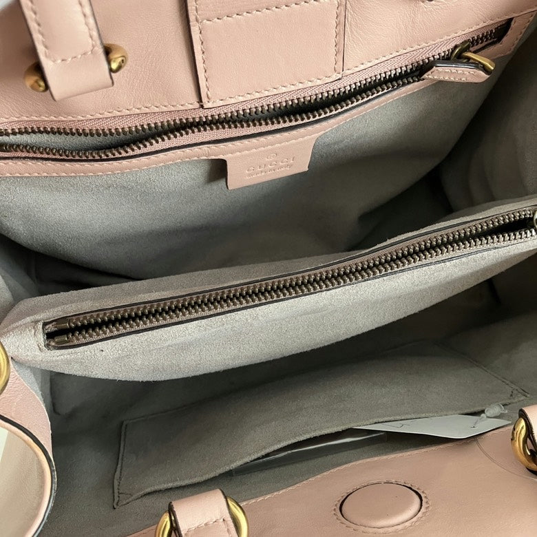 GUCCI GG Marmont Matelassé Pink Leather Top Handle Bag