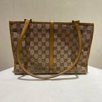Gucci Monogram Beige Canvas Tote Bag Large