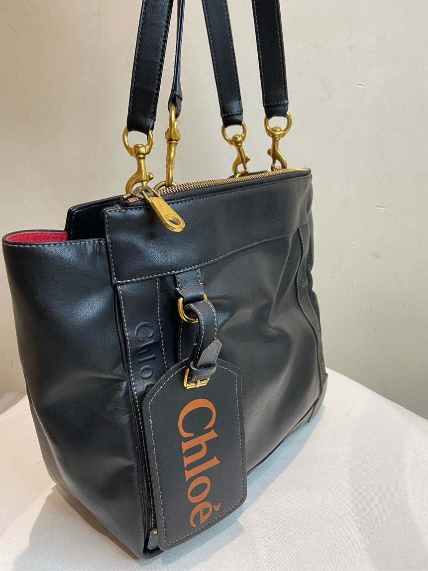 Chloe Black Leather Handbag Medium
