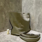 Fendi Olive Leather Tote Large