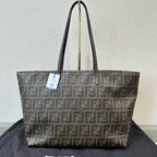 Fendi Zucca Brown Canvas Tote Bag Large