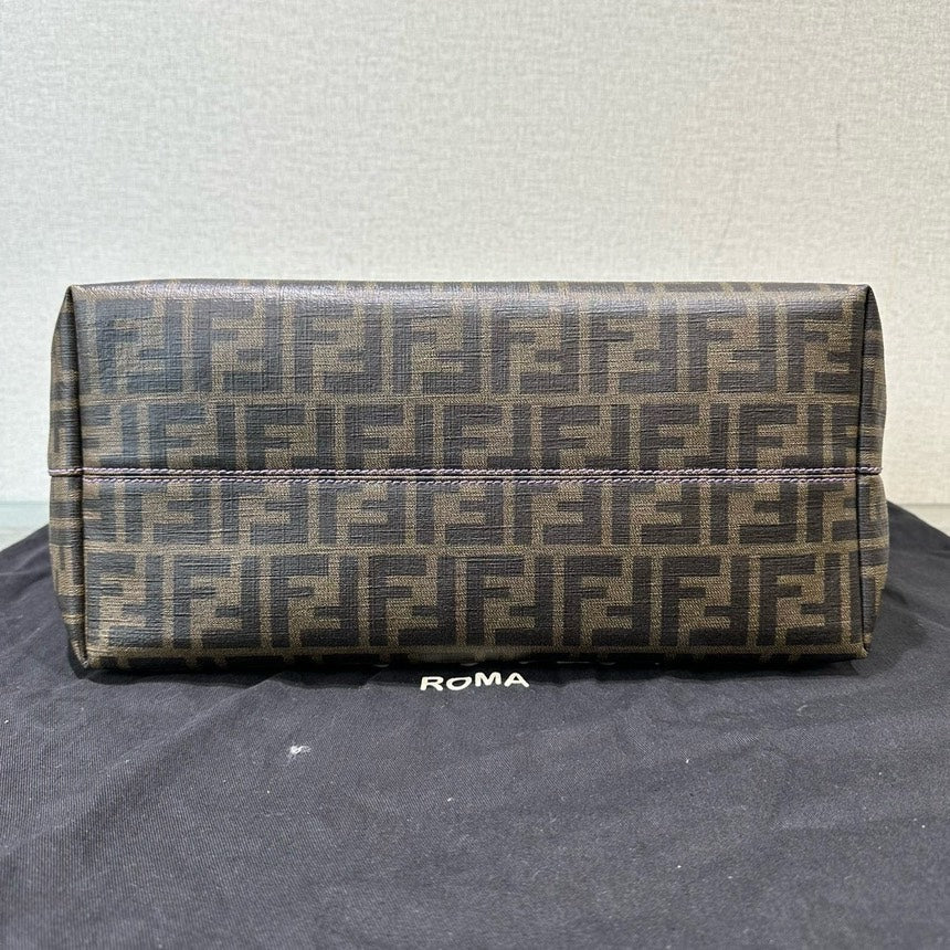 Fendi Zucca Brown Canvas Tote Bag Large