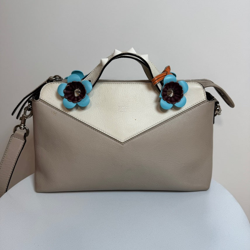 Fendi By The Way Beige Leather 2Way Handbag Medium