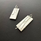 Dior Monogram Pink Enamel Post Earrings Rectangular Silver Tone