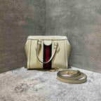 Gucci Ophidia Beige Leather Tote Bag Medium
