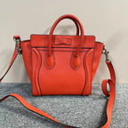 Celine Red Luggage Bag Small Size
