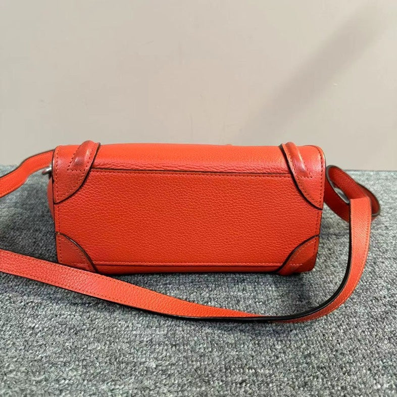 Celine Red Luggage Bag Small Size