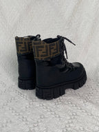 Fendi Martens Black Brown Boots Size OS