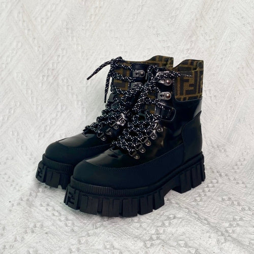 Fendi Martens Black Brown Boots Size OS