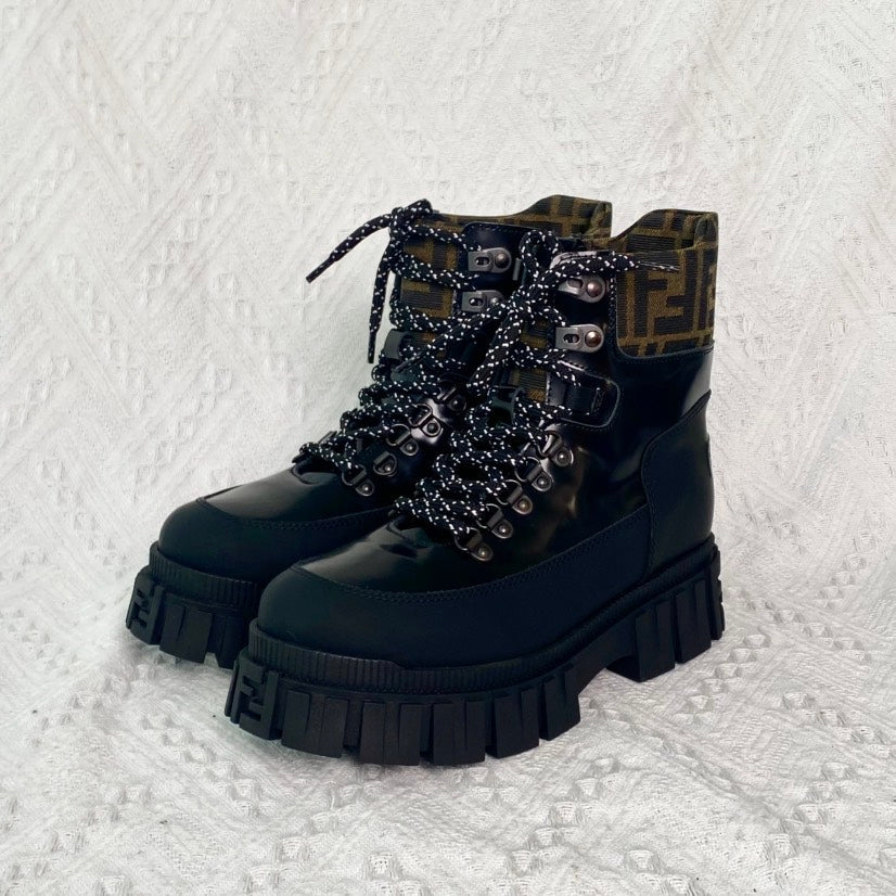 Fendi Martens Black Brown Boots Size OS