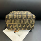 Fendi Zucca Canvas Brown Handbag 26x15x15cm
