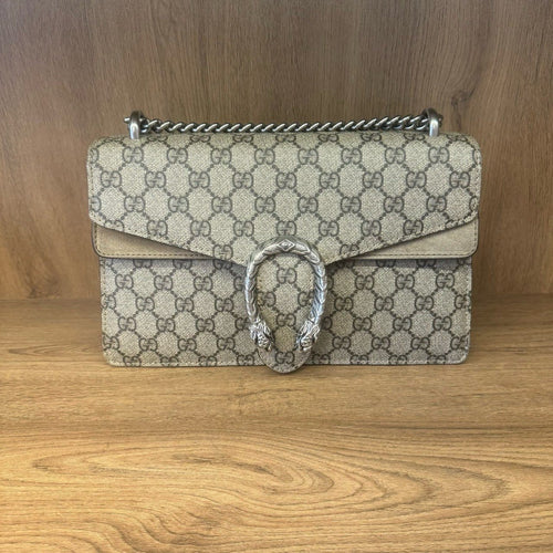 Gucci Dionysus Beige GG Canvas Shoulder Bag Small