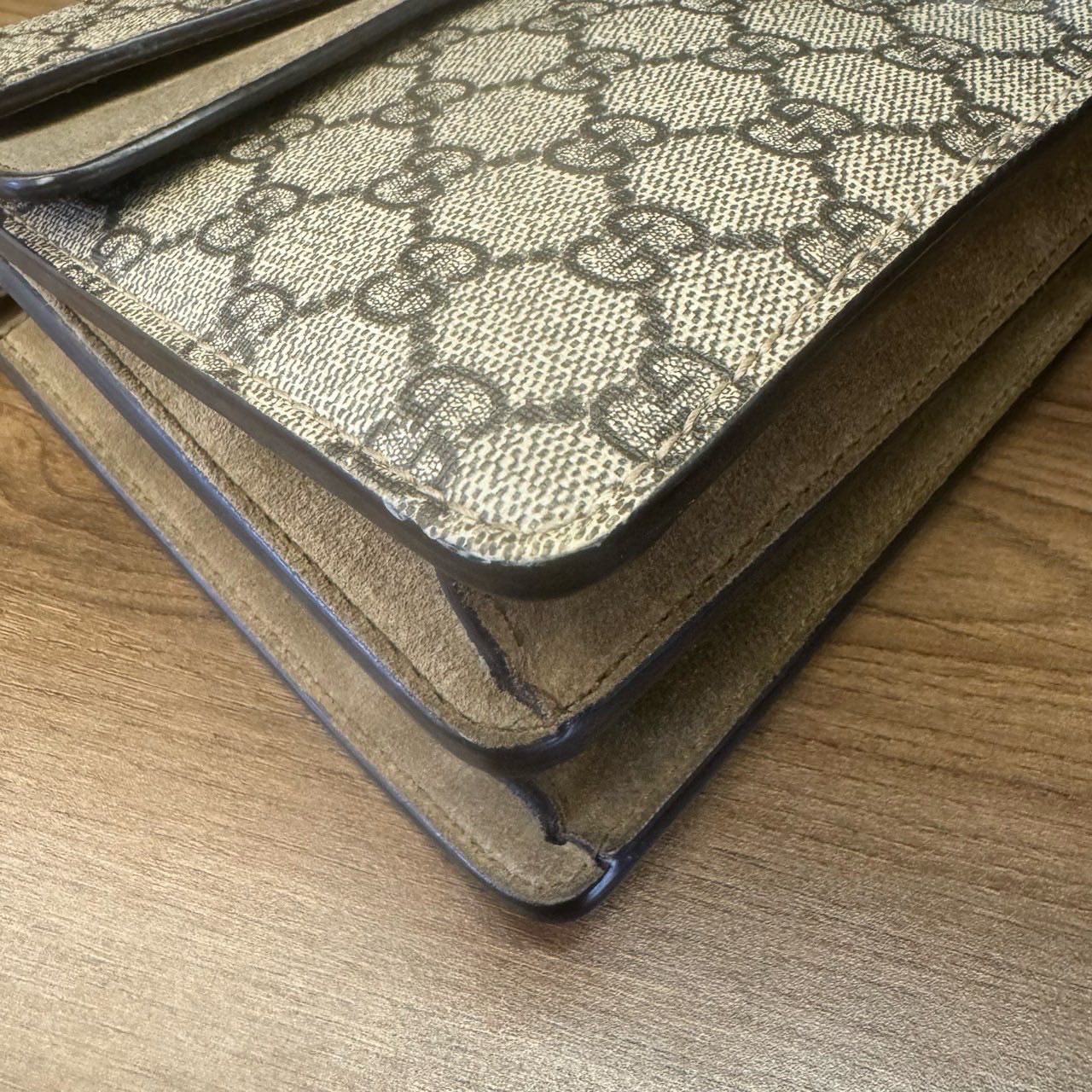 Gucci Dionysus Beige GG Canvas Shoulder Bag Small
