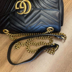 Gucci Marmont Black Leather Crossbody Bag Small
