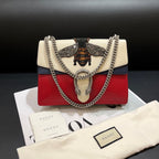 Gucci Dionysus Multicolor Leather Bee Embellished Shoulder Bag Medium