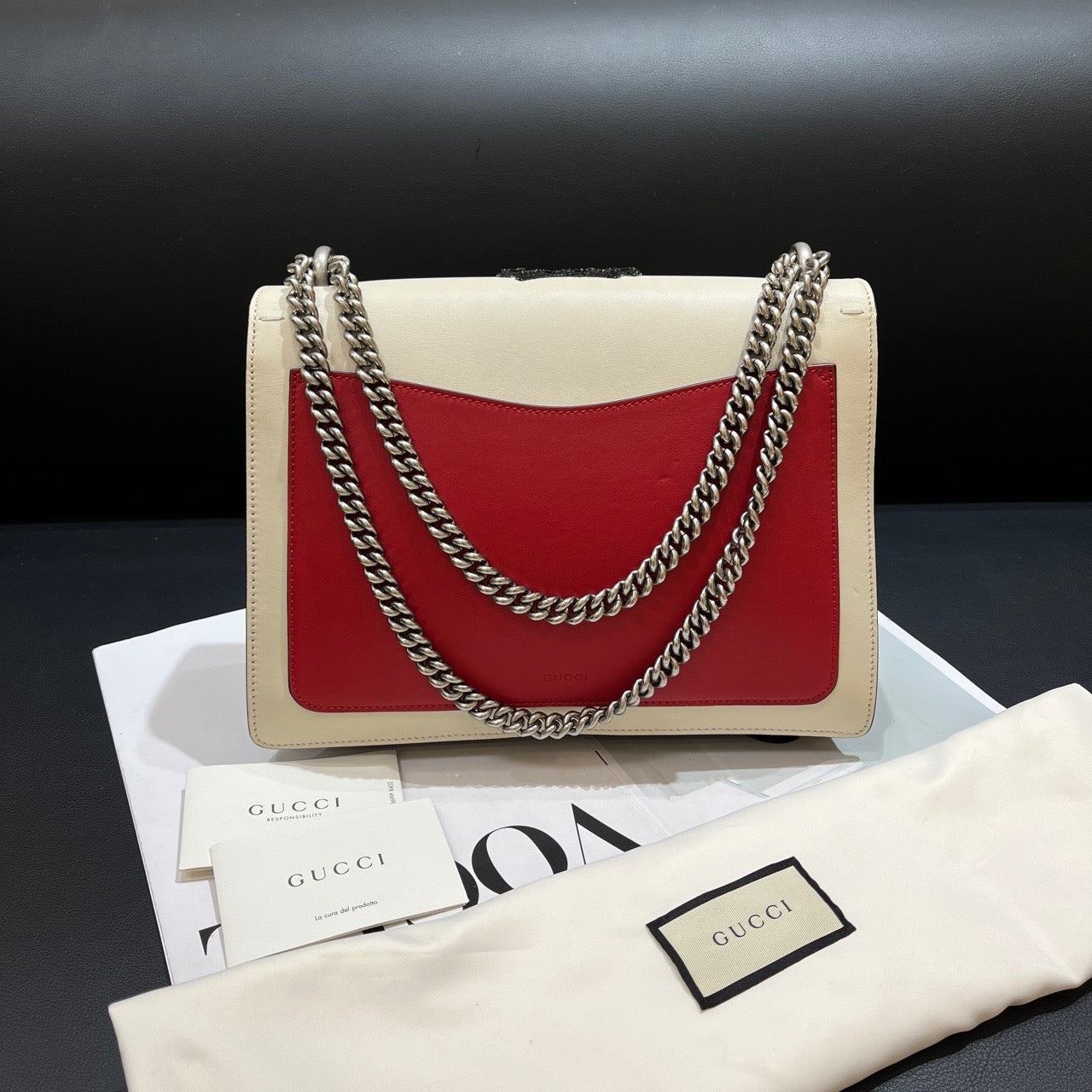 Gucci Dionysus Multicolor Leather Bee Embellished Shoulder Bag Medium