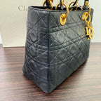 Dior Lady Dior Lambskin Medium Black 2way Bag