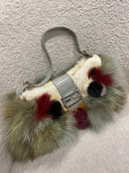 Fendi Baguette Multicolor Fur Handbag