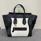 Celine Luggage Bag Black White Tote