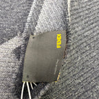 Fendi Gray Wool Logo Scarf